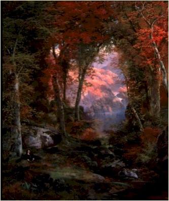 Thomas Moran Autumnal Woods France oil painting art